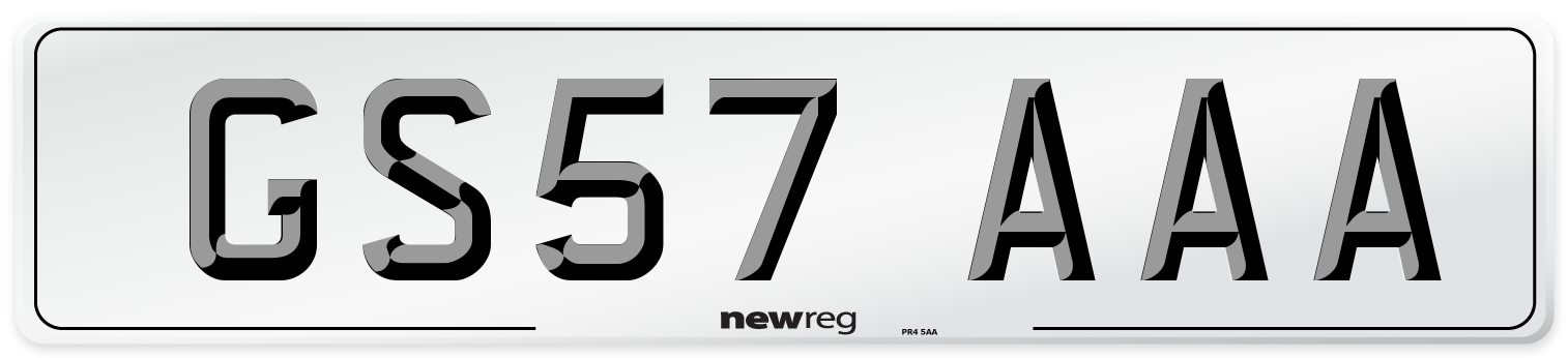 GS57 AAA Number Plate from New Reg